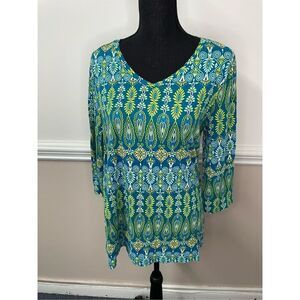 Kim Rogers 3/4 Sleeve Blouse Size X-Large